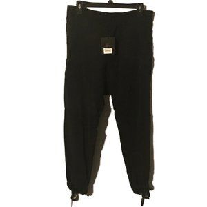 Calvin Rucker Black Joggers with Ankle Ties